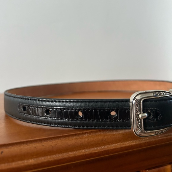 Brighton Black Belt with Flower Charm dangling. - Picture 6 of 7